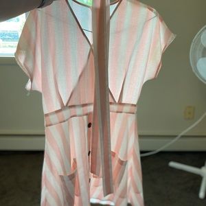 Pink and White Dress